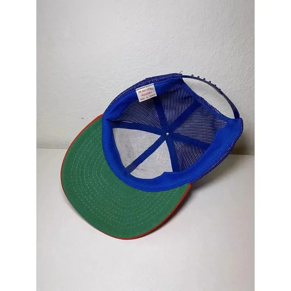 Vintage 80s Texas Rangers Snapback Trucker Mesh Snapback Hat Cap MLB Baseball - Picture 8 of 15